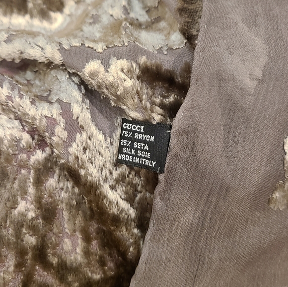 GUCCI Woven Devoré Scarf - Picture 3 of 7